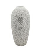 Vase vague doré/blanc - Ø 21x43 cm