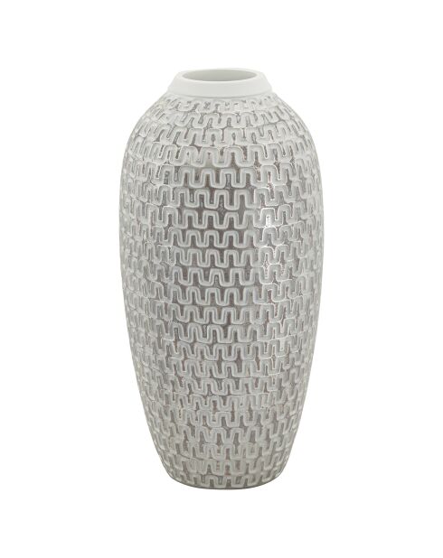 Vase vague doré/blanc - Ø 21x43 cm
