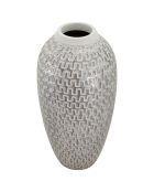 Vase vague doré/blanc - Ø 21x43 cm