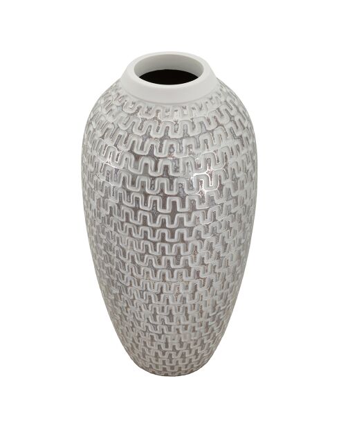 Goud/witte golfvaas - Ø 21x43 cm