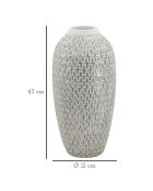 Vase vague doré/blanc - Ø 21x43 cm