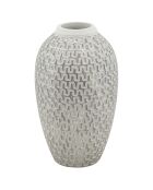Vase vague doré/blanc - Ø 19.5x34 cm