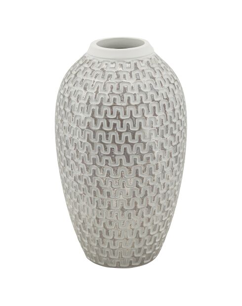 Vase vague doré/blanc - Ø 19.5x34 cm