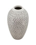 Vase vague doré/blanc - Ø 19.5x34 cm