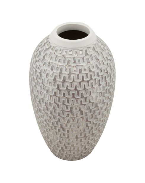 Vase vague doré/blanc - Ø 19.5x34 cm