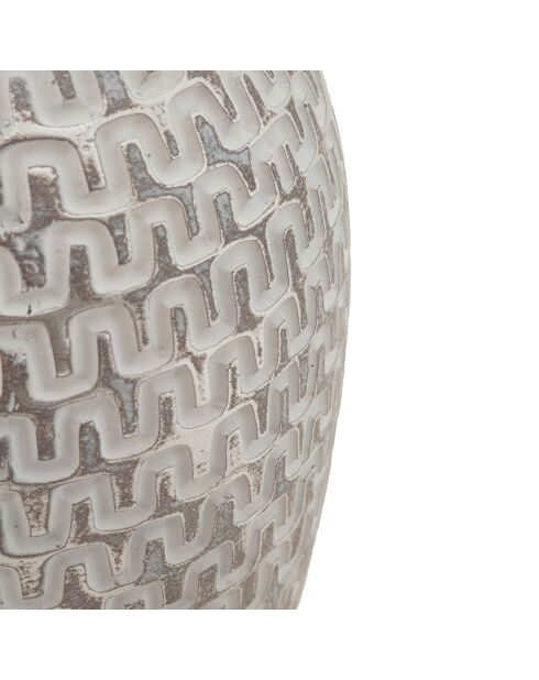 Vase vague doré/blanc - Ø 19.5x34 cm