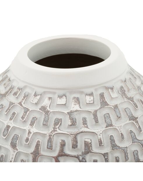 Vase vague doré/blanc - Ø 19.5x34 cm