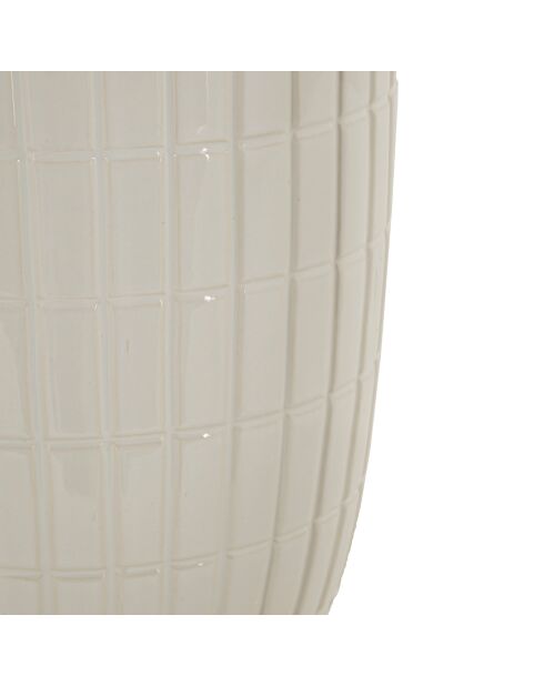 Vase en ceramique shopping blanc/doré - Ø 18x25 cm