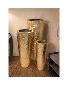 3 Vases goldely dorés