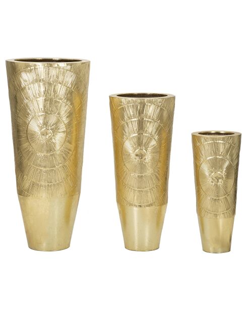 3 Vases goldely dorés