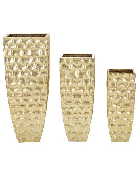 3 Vases glody dorés