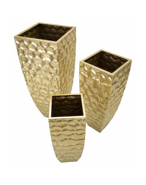 3 Vases glody dorés