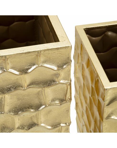 3 Vases glody dorés