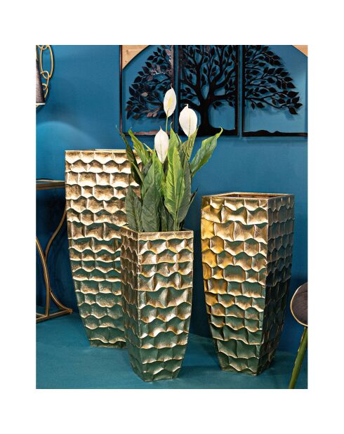 3 Vases glody dorés