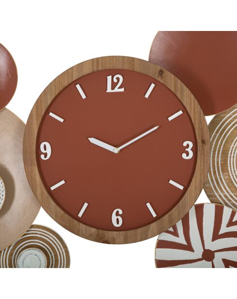 Horloge murale etnic multicolore - Ø50x3.5 cm