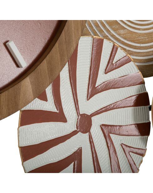 Mehrfarbige Wanduhr Etnic - Ø50x3,5 cm