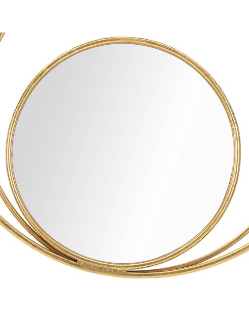 Miroir mural arc glam doré - Ø 80x3.5 cm