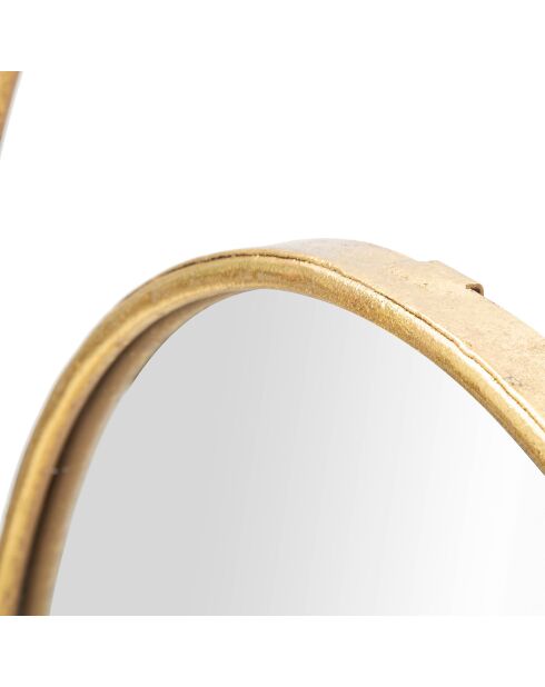 Miroir mural arc glam doré - Ø 80x3.5 cm