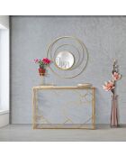 Miroir mural arc glam doré - Ø 80x3.5 cm