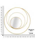 Miroir mural arc glam doré - Ø 80x3.5 cm