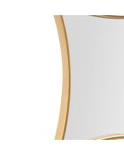 Miroir mural jalo doré - 68x3.5x68 cm