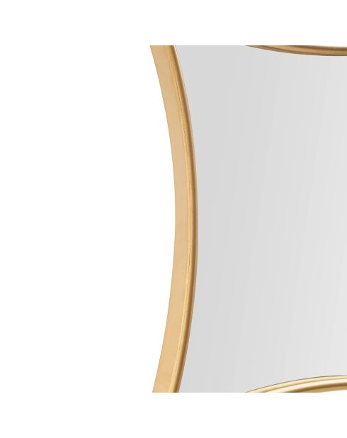 Miroir mural jalo doré - 68x3.5x68 cm