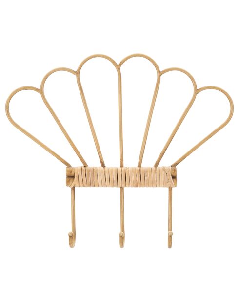 Gancho de pared Panama 3 ganchos marrón - 37,5 x 5 x 32,5 cm