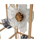 2 Tables en metal flower multicolores