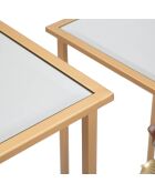 2 Tables en metal flower multicolores