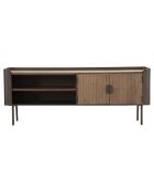 Meuble tv toronto gris/brun - 150x42x58 cm