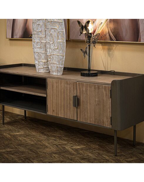 Mueble TV Toronto gris/marrón - 150x42x58 cm