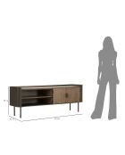 Meuble tv toronto gris/brun - 150x42x58 cm