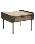 Table basse toronto gris/brun - 60x60x41 cm
