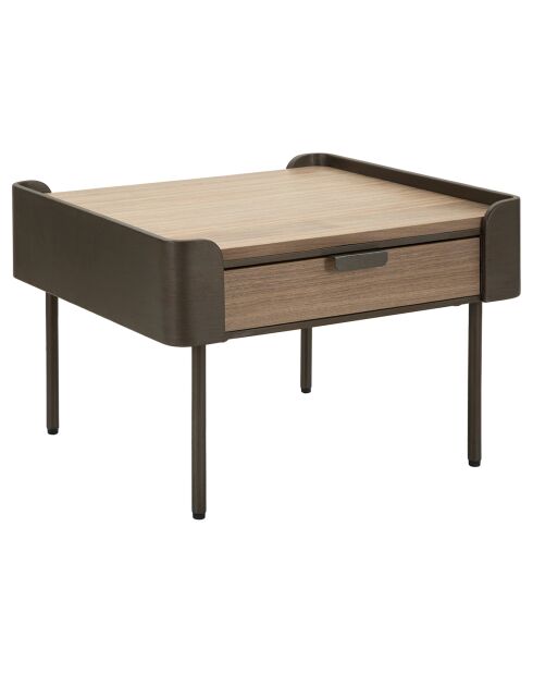 Table basse toronto gris/brun - 60x60x41 cm