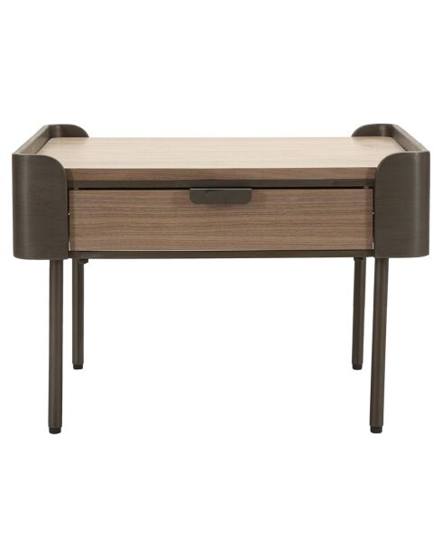 Table basse toronto gris/brun - 60x60x41 cm