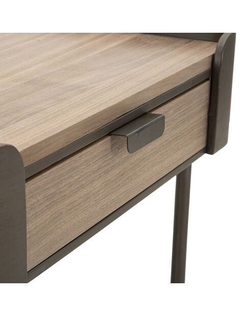 Table basse toronto gris/brun - 60x60x41 cm