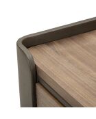Table basse toronto gris/brun - 60x60x41 cm