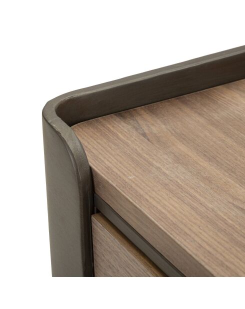 Mesita Toronto gris/marrón - 60x60x41 cm