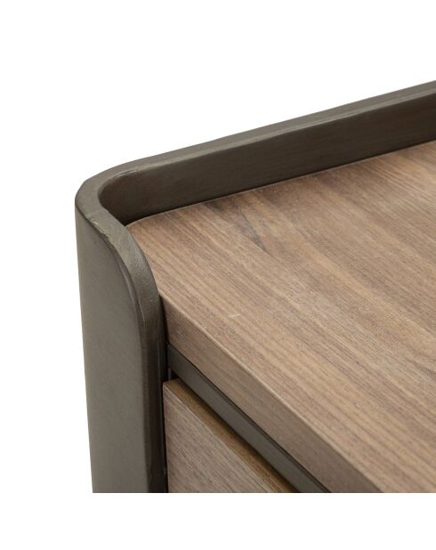 Table basse toronto gris/brun - 60x60x41 cm