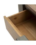 Table basse toronto gris/brun - 60x60x41 cm