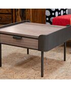 Table basse toronto gris/brun - 60x60x41 cm