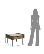 Table basse toronto gris/brun - 60x60x41 cm