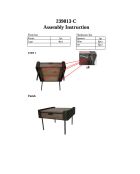 Table basse toronto gris/brun - 60x60x41 cm