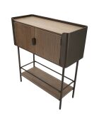 Console toronto gris/brun - 100x42x110 cm