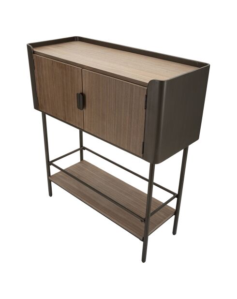 Console toronto gris/brun - 100x42x110 cm