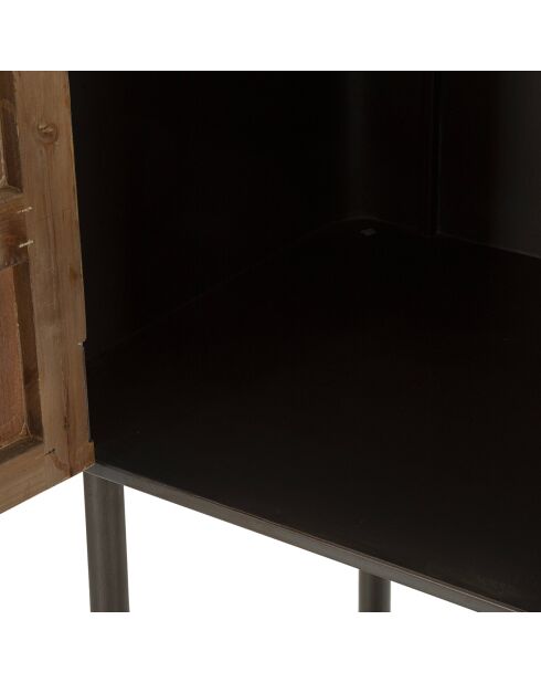 Console toronto gris/brun - 100x42x110 cm