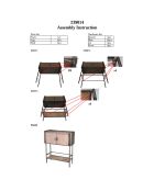 Console toronto gris/brun - 100x42x110 cm