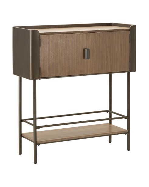 Console toronto gris/brun - 100x42x110 cm