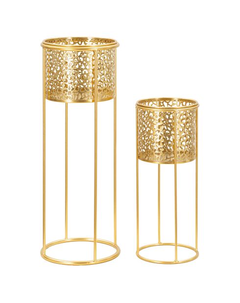 2 soportes para plantas de oro