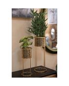 2 Porte-plantes nat dorés